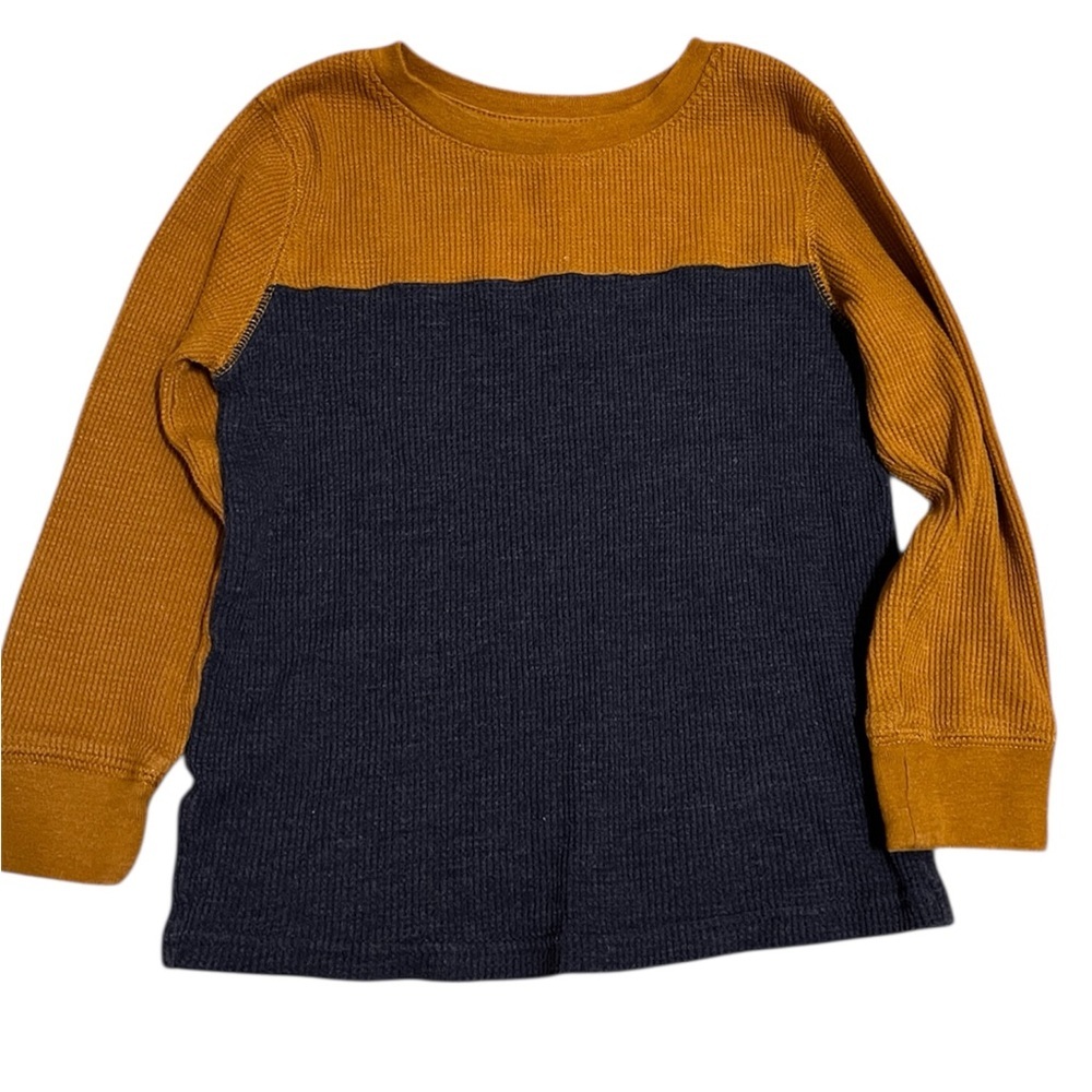 Cat & Jack Kids Long Sleeve Shirt in Mustard and Navy